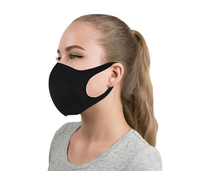 Черная многоразовая маска от пыли унисекс-маска.. средства защиты органов дыхания в Алматы недорого от компании "ИП "Пилюгина С.К.""